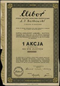 1 akcja na 100 złotych 1934, Warszawa, numeracja