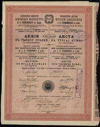 akcja na 1.000 rubli 1910, Łódź, numeracja 01849
