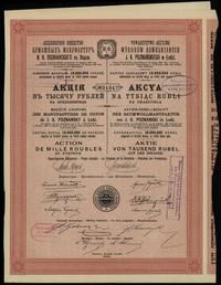 akcja na 1.000 rubli 1910, Łódź, numeracja 01847