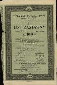 5% list zastawny na 100 złotych 1.12.1933, Łódź,