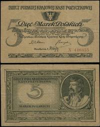 5 marek polskich 17.05.1919, seria X, numeracja 