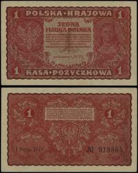 1 marka polska 23.08.1919, seria I-DD, numeracja