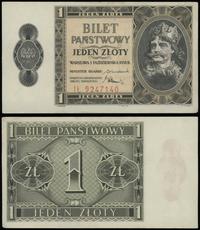 1 złoty 1.10.1938, seria IŁ, numeracja 9247140, 