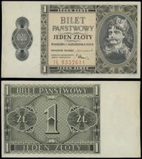 1 złoty 1.10.1938, seria IŁ, numeracja 9332611, 