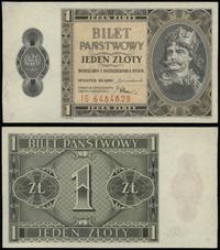 1 złoty 1.10.1938, seria IG, numeracja 6484829, 