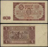 5 złotych 1.07.1948, seria BF, numeracja 6534718
