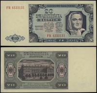 20 złotych 1.07.1948, seria FR, numeracja 453313