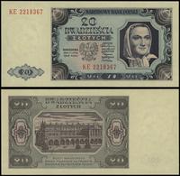 20 złotych 1.07.1948, seria KE, numeracja 221836