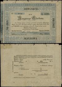 asygnacja skarbowa na 500 złotych 1831, numeracj