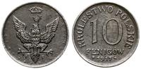 10 fenigów 1917 F, Stuttgart, polakierowane, Jae