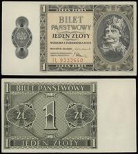 1 złoty 1.10.1938, seria IŁ, numeracja 9332640, 