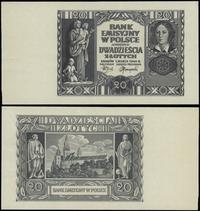 Polska, niedokończony druk 20 złotych, 1.03.1940