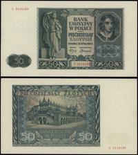 50 złotych 1.08.1941, seria E, numeracja 0114169