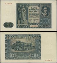 50 złotych 1.08.1941, seria E, numeracja 0114578