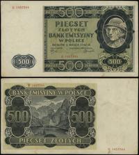 500 złotych 1.03.1940, seria B, numeracja 145334