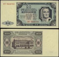 20 złotych 1.07.1948, seria HT, numeracja 065879