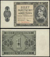 1 złoty 1.10.1938, seria IJ, numeracja 7630954, 