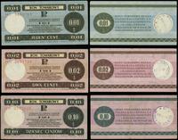 zestaw: bon na 1 centa, 2 centy i 10 centów 1.10