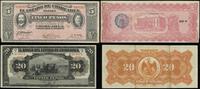 zestaw: 5 pesos 1915 i 20 pesos 1913, 5 pesos - 