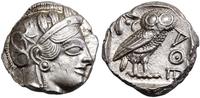 tetradrachma ok. 454–404 pne, Aw: Głowa Ateny w 