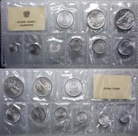 Polska, zestaw monet aluminiowych, 1949–1976