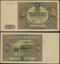 50 złotych 15.05.1946, seria G, numeracja 775310
