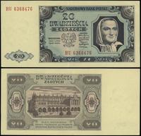 20 złotych 1.07.1948, seria HU, numeracja 636847