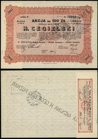 1 akcja na 100 złotych 1.04.1929, Poznań, emisja
