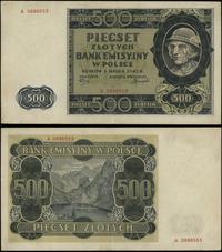 500 złotych 1.03.1940, seria A, numeracja 068655