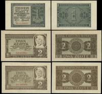 zestaw: 1 x 1 złoty i 2 x 2 złote 1.08.1941, ser