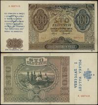 100 złotych 1.08.1941, seria A, numeracja 568741