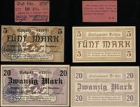 zestaw 3 bonów 1918, w zestawie: 10 fenigów ważn