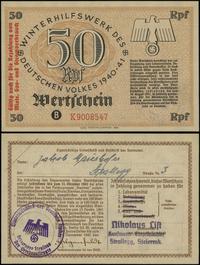 50 fenigów 1940–1941, seria K, numeracja 9008547