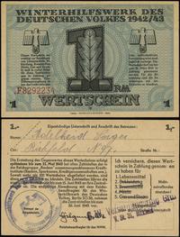 1 marka 1942–1943, seria F, numeracja 8292234, w