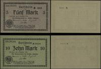 Wielkopolska, zestaw bonów: 5 i 10 marek, ważne od 4.11.1918 do 1.02.1919