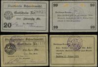 Wielkopolska, zestaw: 1 marka 1914 i 20 marek (ważne do 15.02.1919)