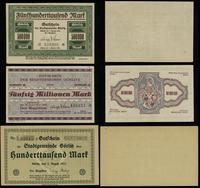 zestaw 3 bonów 1923, 100.000 marek 31.08.1923, 5