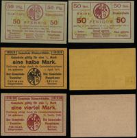 zestaw 3 bonów 1919–1921, w zestawie: 1/2 marki 