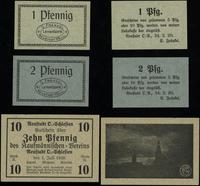 Śląsk, zestaw bonów: 1, 2, 10 fenigów, 24.02.1920