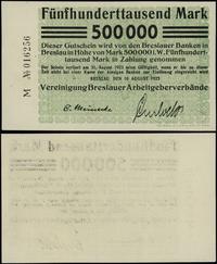 500.000 marek 10.08.1923, numeracja 016256, pięk