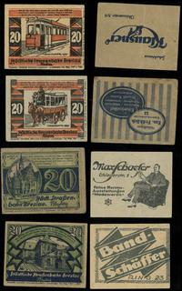 zestaw: 4 x 20 fenigów 1922, (różne wzory), raze