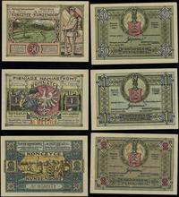 zestaw 3 bonów 1921–1923, 50 fenigów, 1 i 2 mark