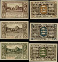 Prusy Wschodnie, zestaw: 10, 25 i 50 fenigów, 1.11.1920