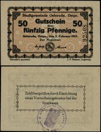 50 fenigów 1.02.1917, numeracja 92508, na stroni