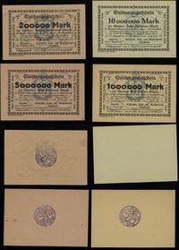 zestaw 4 bonów 21.08.1923, nominały: 200.000, 1.