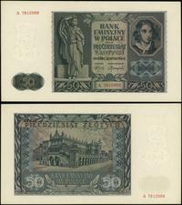 50 złotych 1.08.1941, seria A, numeracja 7812989
