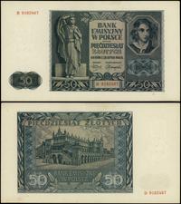 50 złotych 1.08.1941, seria D, numeracja 9182467