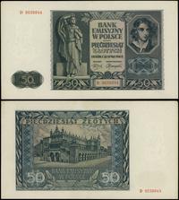 50 złotych 1.08.1941, seria D, numeracja 9538844
