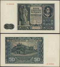 50 złotych 1.08.1941, seria D, numeracja 9538846