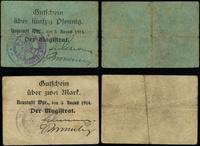 zestaw: 50 fenigów i 2 marki 5.08.1914, razem 2 